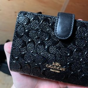Coach black sparkle wallet